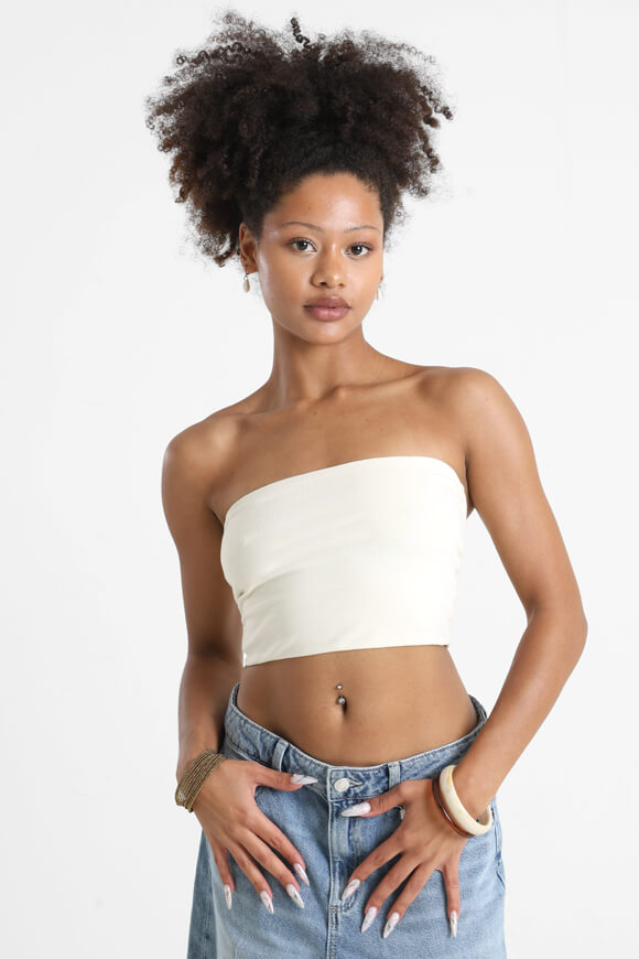 Bandeau Crop Top - Creme