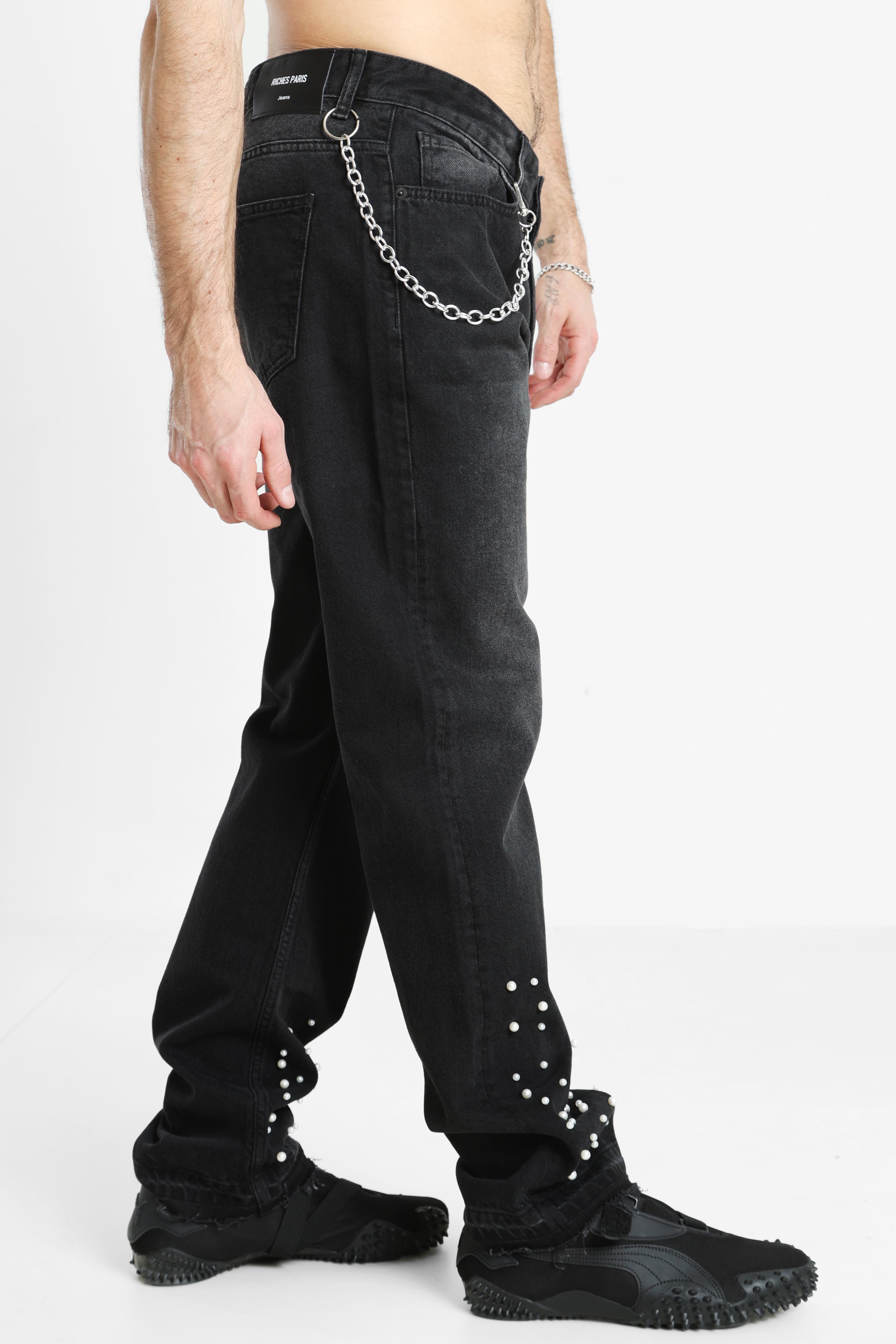 Loose fit jeans - Black denim