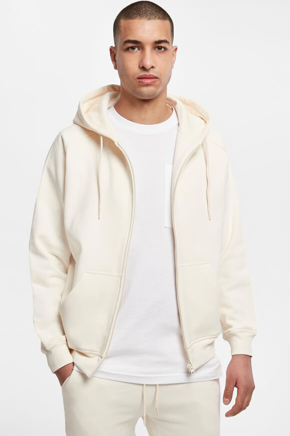 Oversize Kapuzensweatjacke - Whitesand