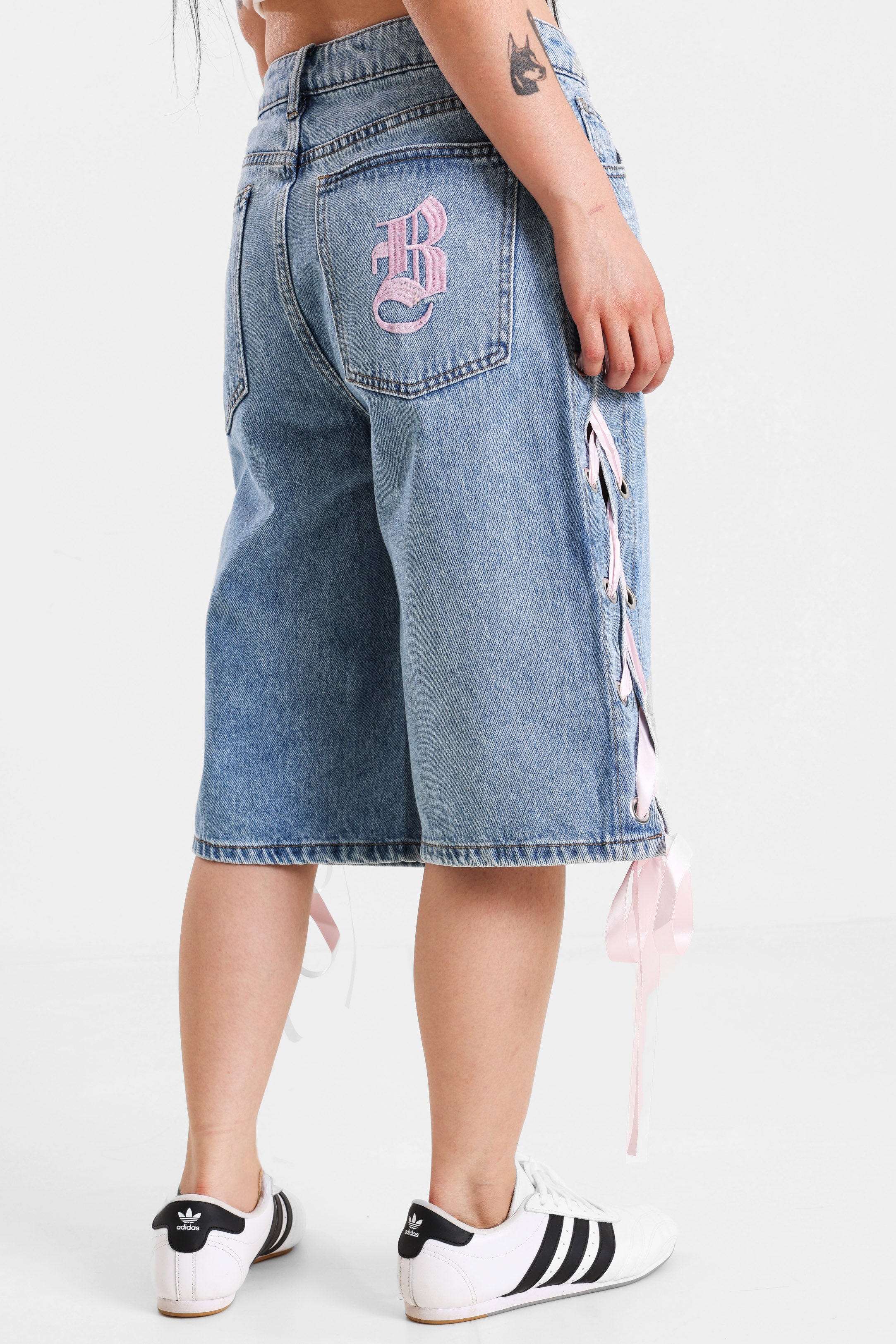 Bermuda in denim - Bleu clair