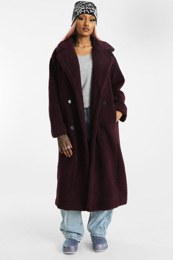 Teddy coat - Aubergine
