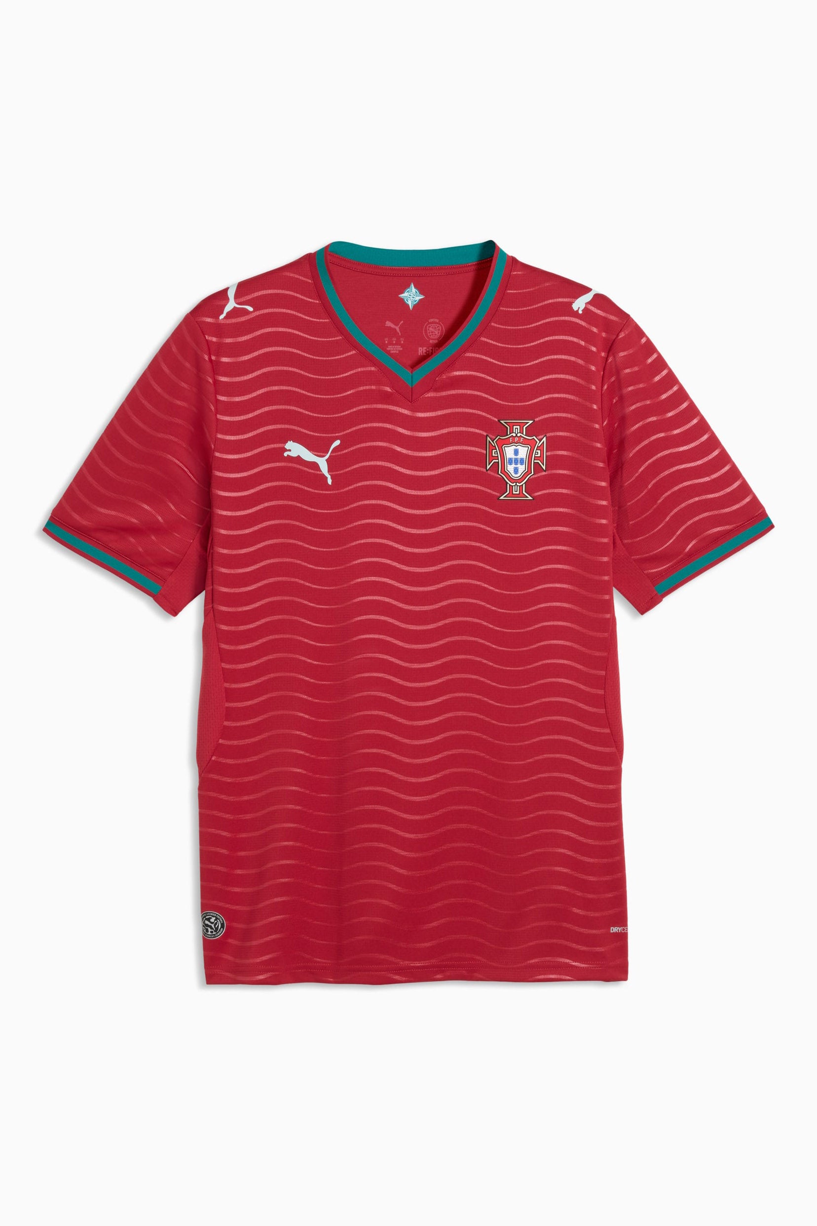 Home Portugal 2026 Mesh T-Shirt - Red + Green Lagoon