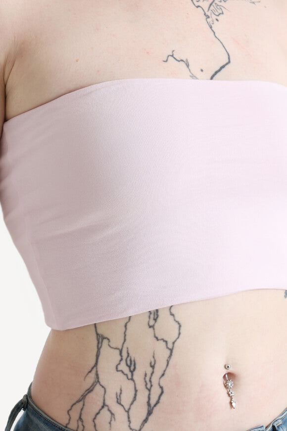 Bandeau Crop Top - Hell Pink