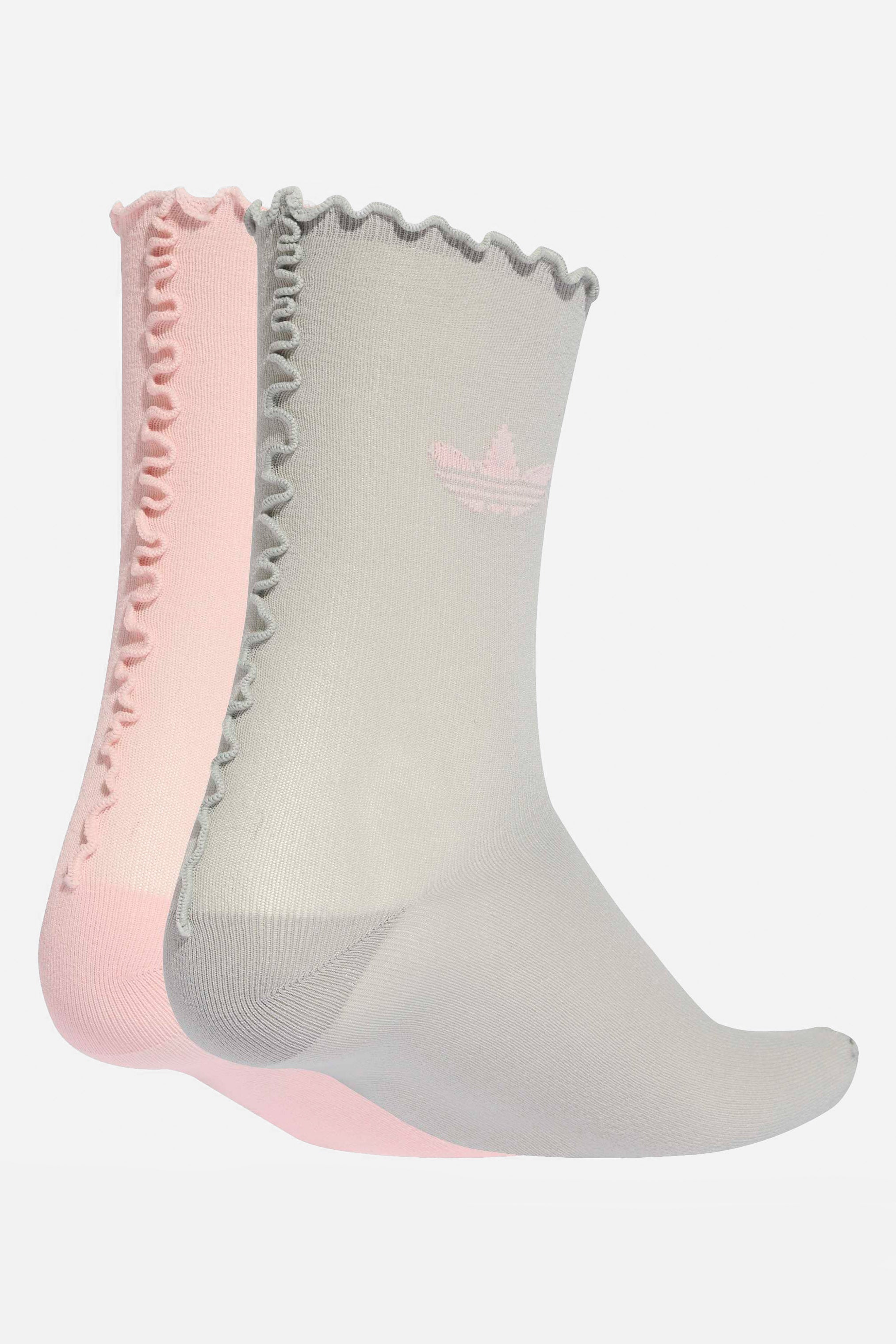 Set of 2 pairs of socks - Sandy Pink + Grey Two