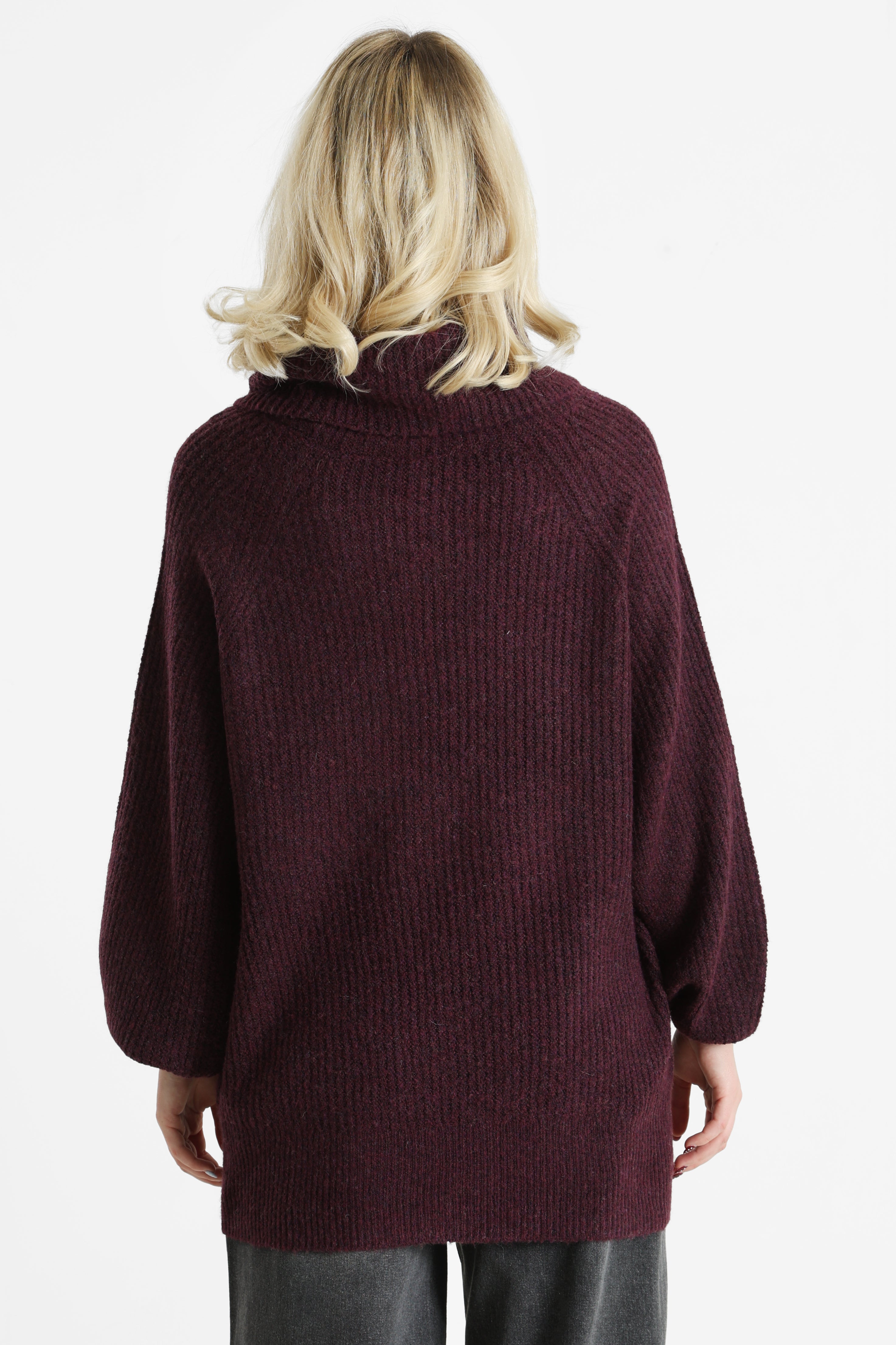 ONLWHITNEY maglione in maglia - Mauve Wine Melange