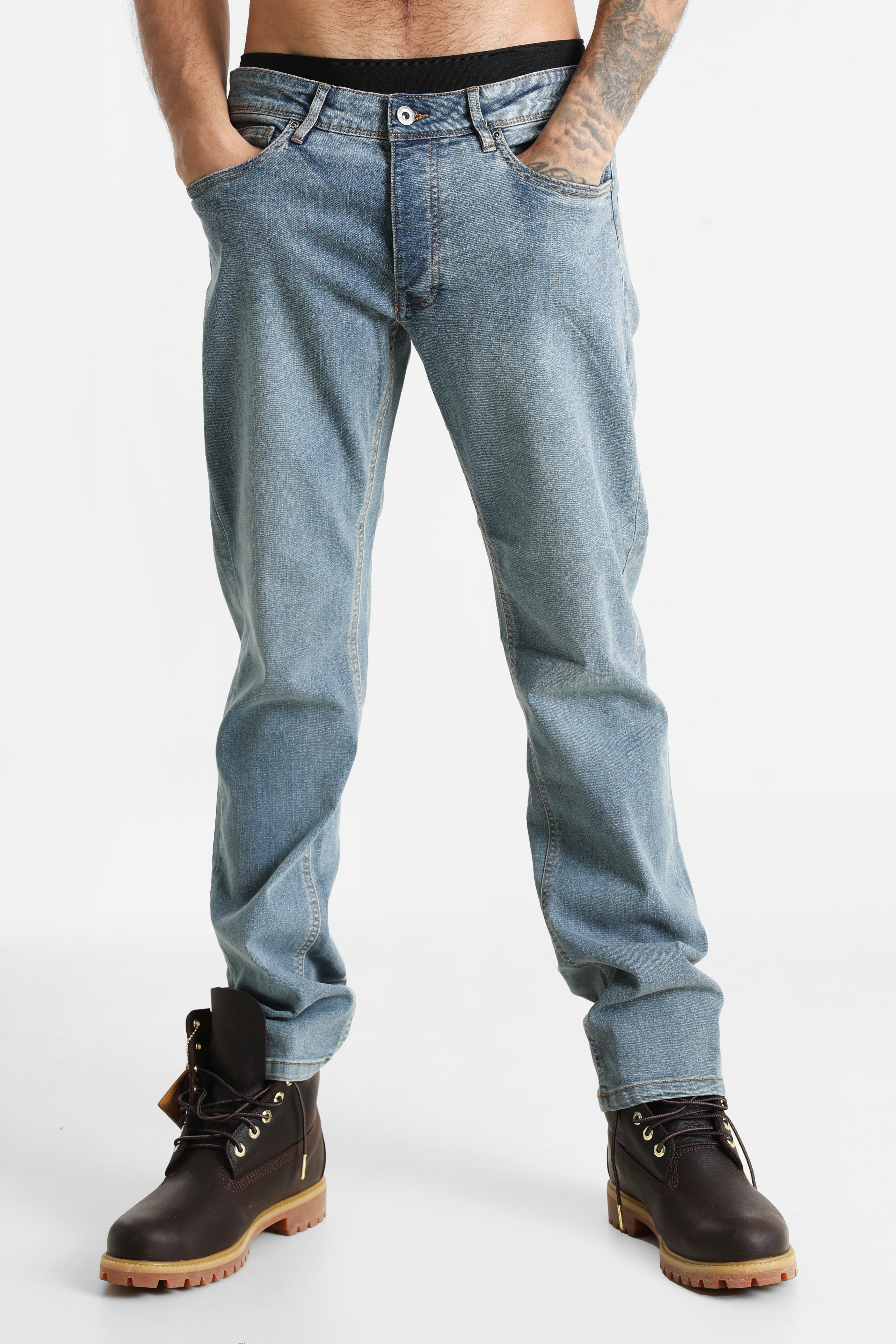 Roma Regular Fit Jeans - Light Blue Denim