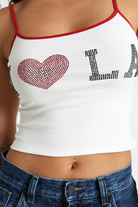 Crop strap top - Offwhite