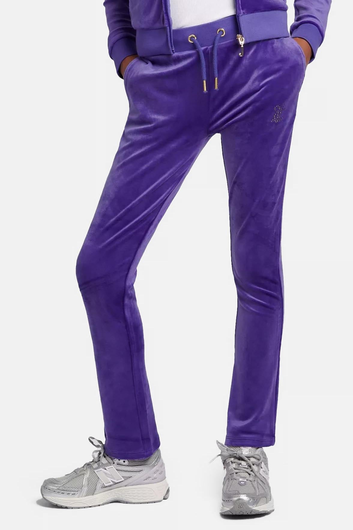 Pantaloni bootcut in velluto - Viola
