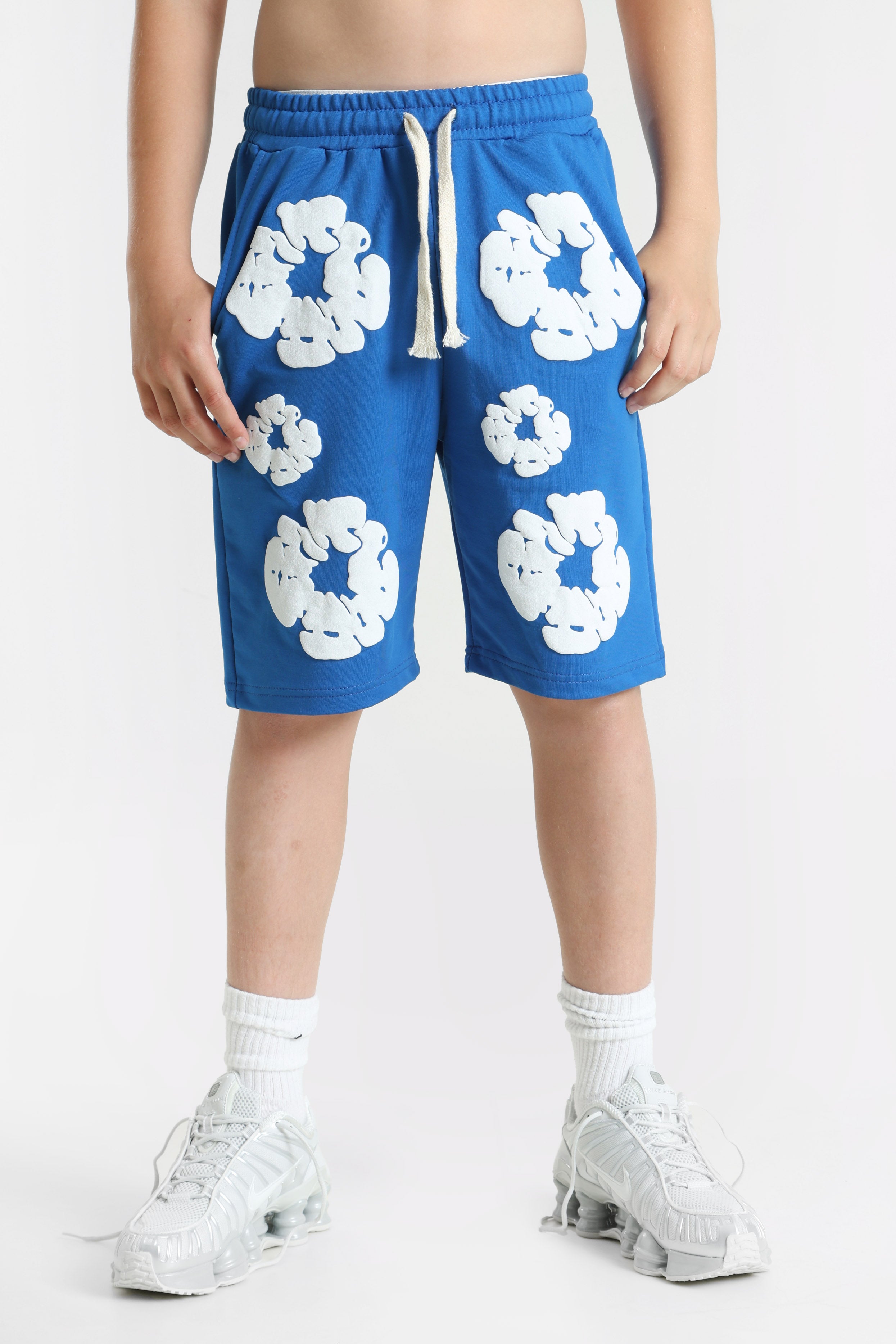 Short en sweat - Royal + White