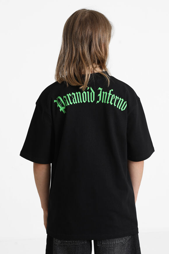 T-shirt ampia - Nero + Verde + Bianco