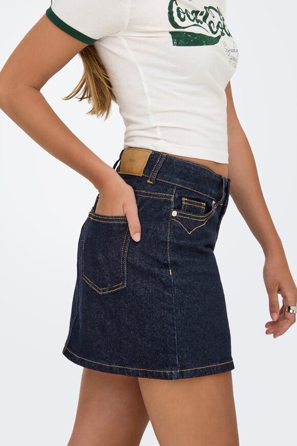 ONLJUICY Jeans mini skirt - Dark Blue Denim