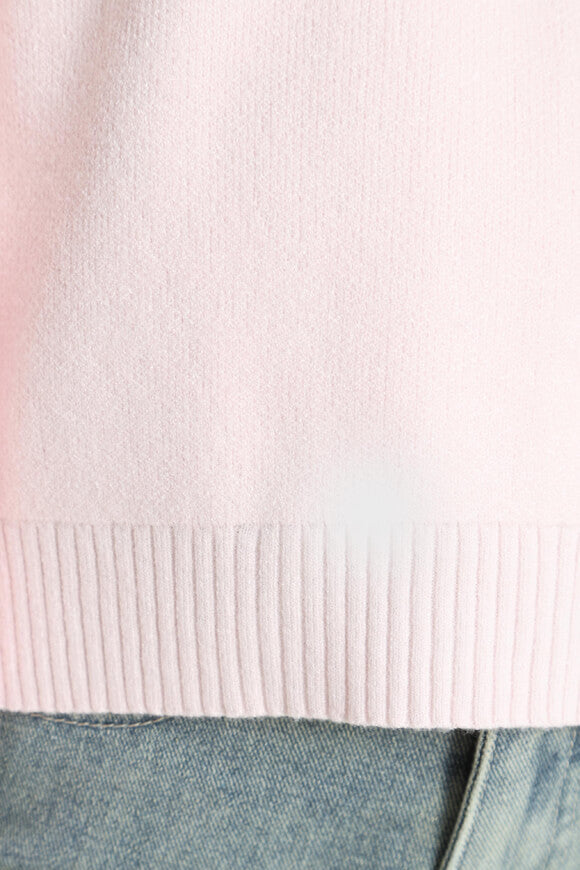 Crop knit sweater - light pink