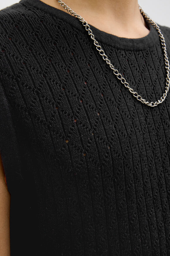 JORCORFU débardeur en tricot - Black
