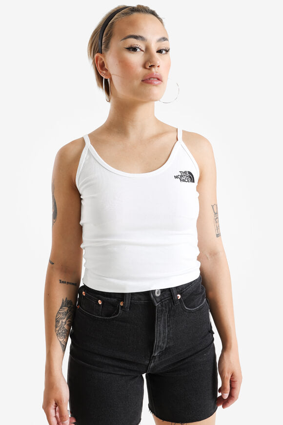 Crop Trägertop - White