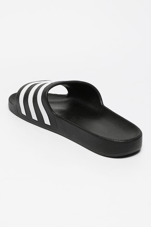 Adilette Aqua Pantoletten - Core Schwarz + Weiss