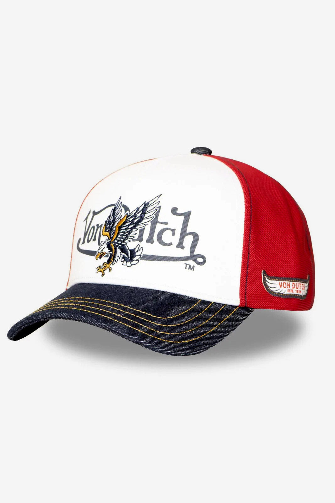 Cappellino trucker / snapback - White + Red + Blue