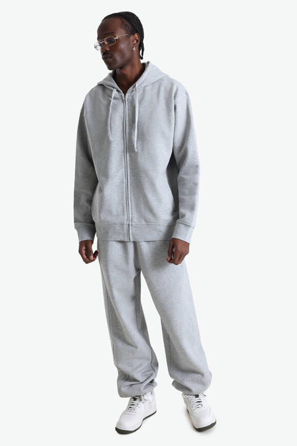 Oversized zip-up hoodie sweatshirt - Light Heather Grey
