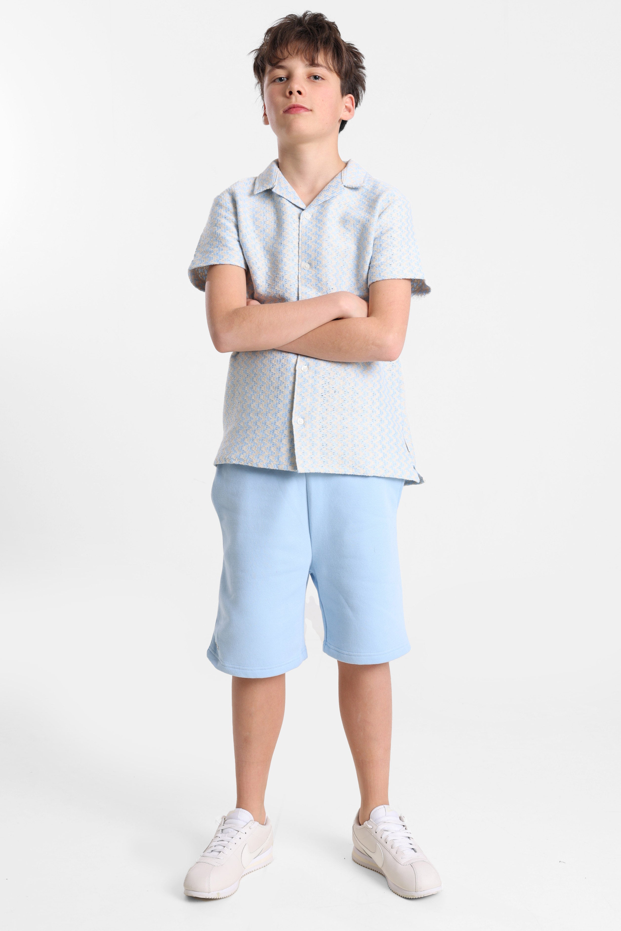 JORMONTAUK crochet shirt - Cashmere Blue