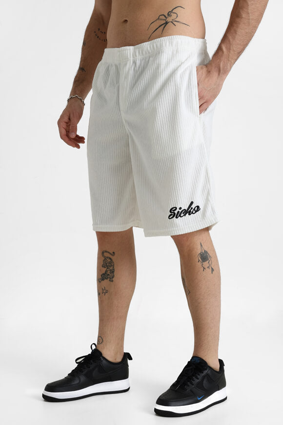 Strukturierte Stoffshorts - Offwhite