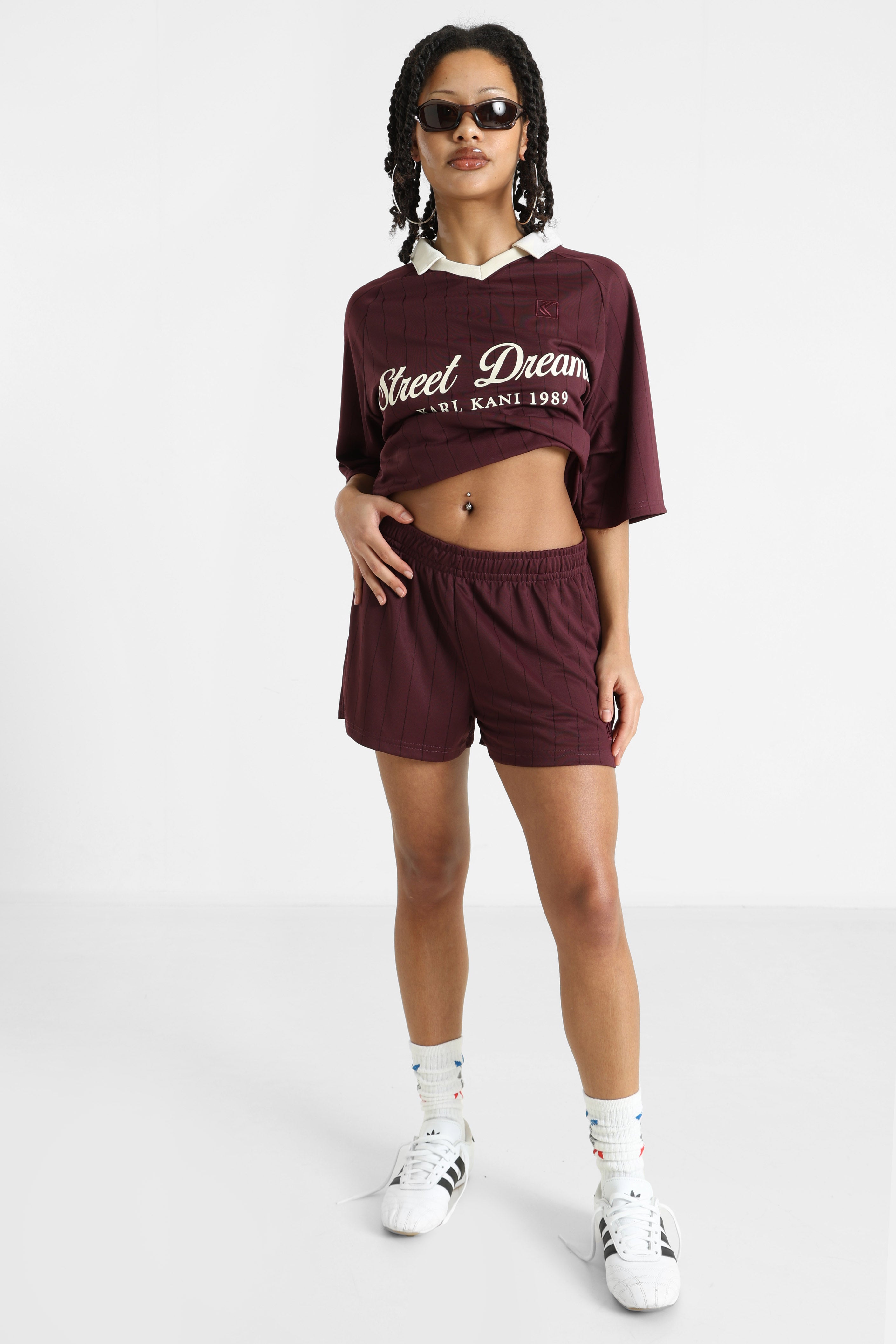 OG Shadow Pinstripe Trainingsshorts - Red