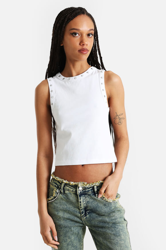 Crop tank top - white