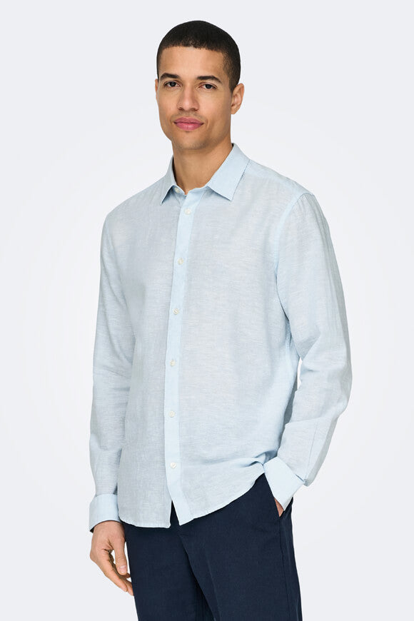 ONSCAIDEN Linen Shirt - Cashmere Blue