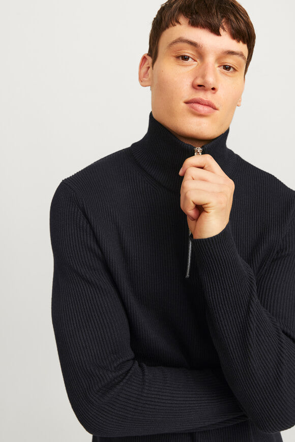 JJEPERFECT maglione in maglia a coste - Black