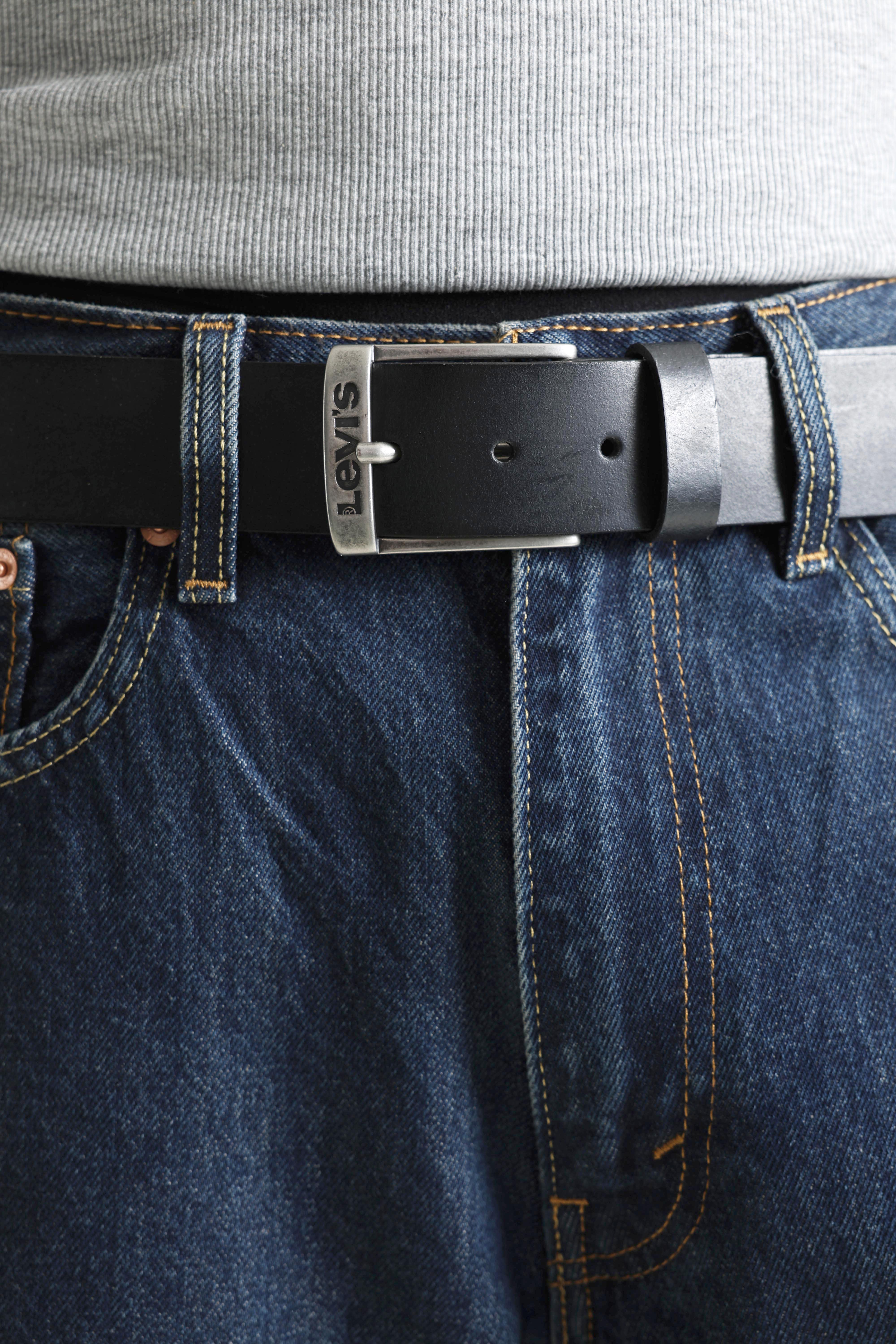 Ledergürtel - Black + Silver