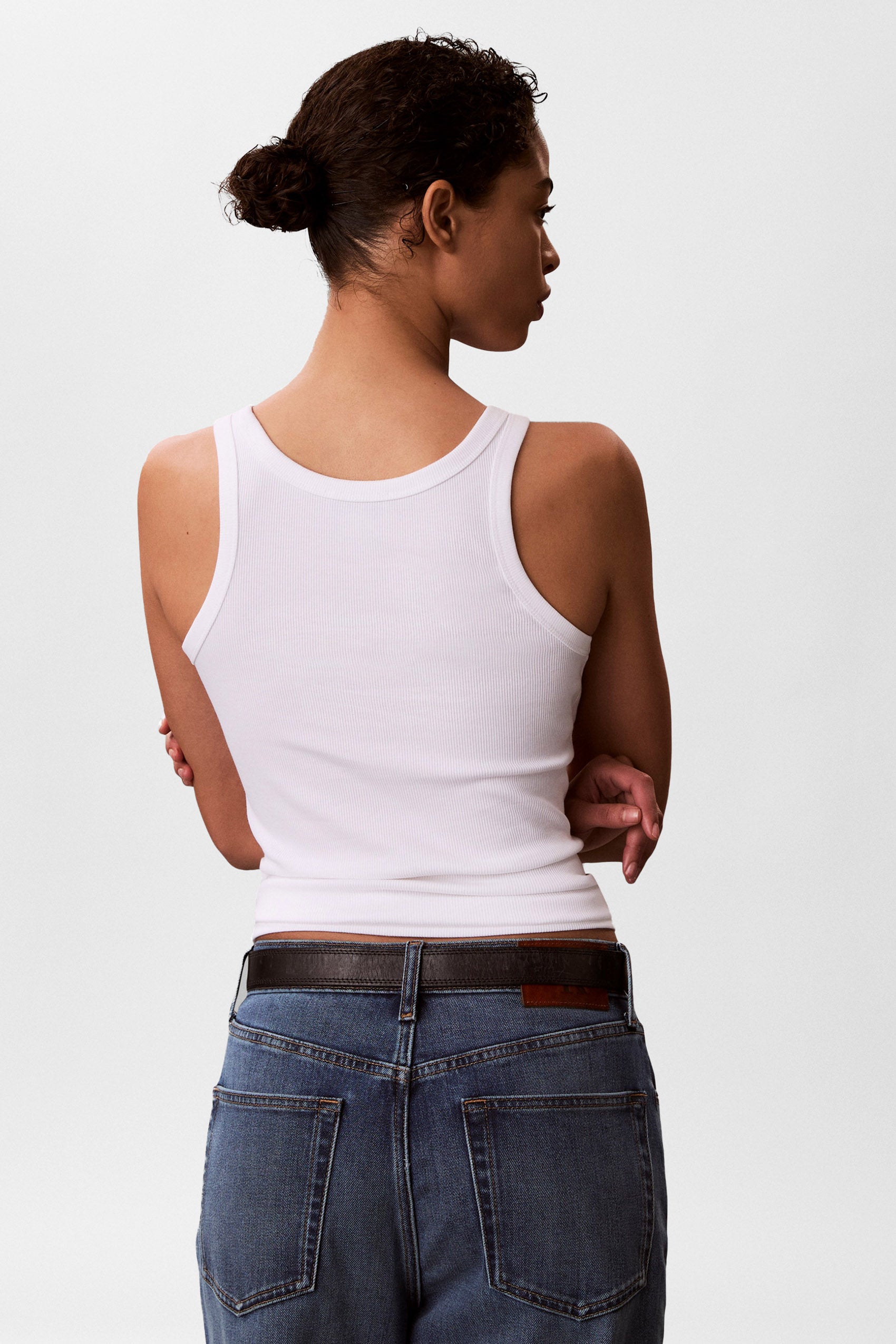 Débardeur côtelé - Bright White