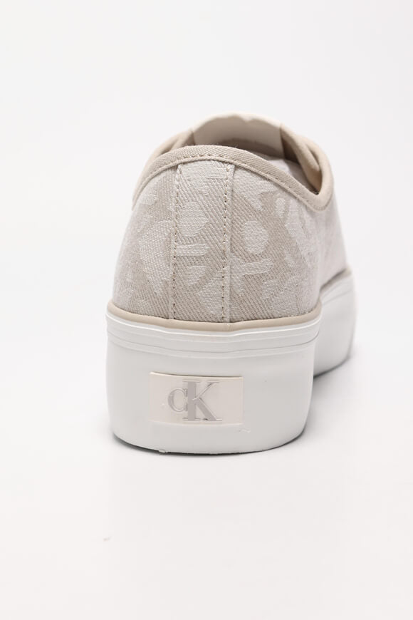 Sneaker con plateau - Jacquard naturale