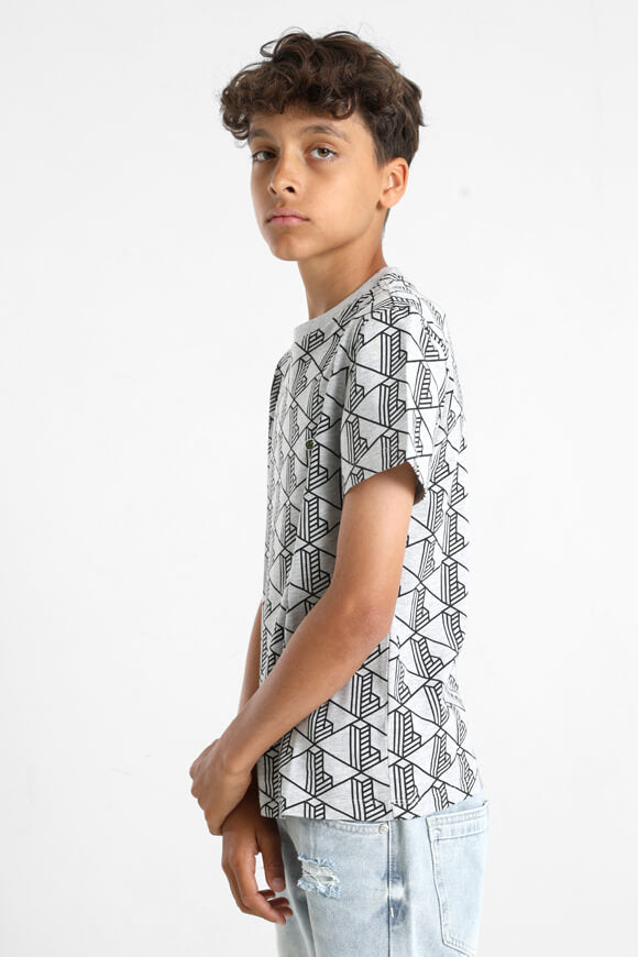 T-Shirt - Silver Chine + Black