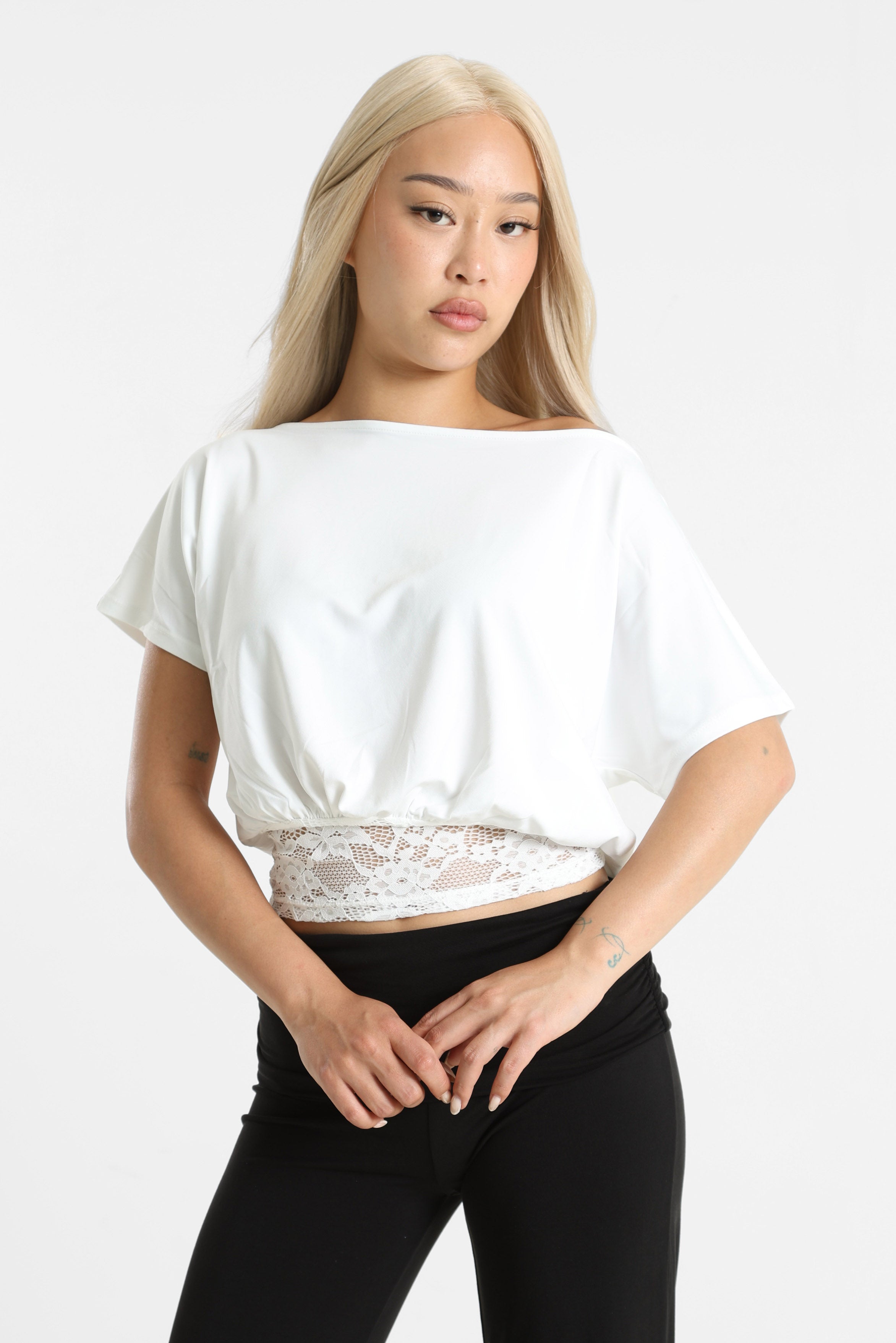 Asymmetrisches T-Shirt - Offwhite