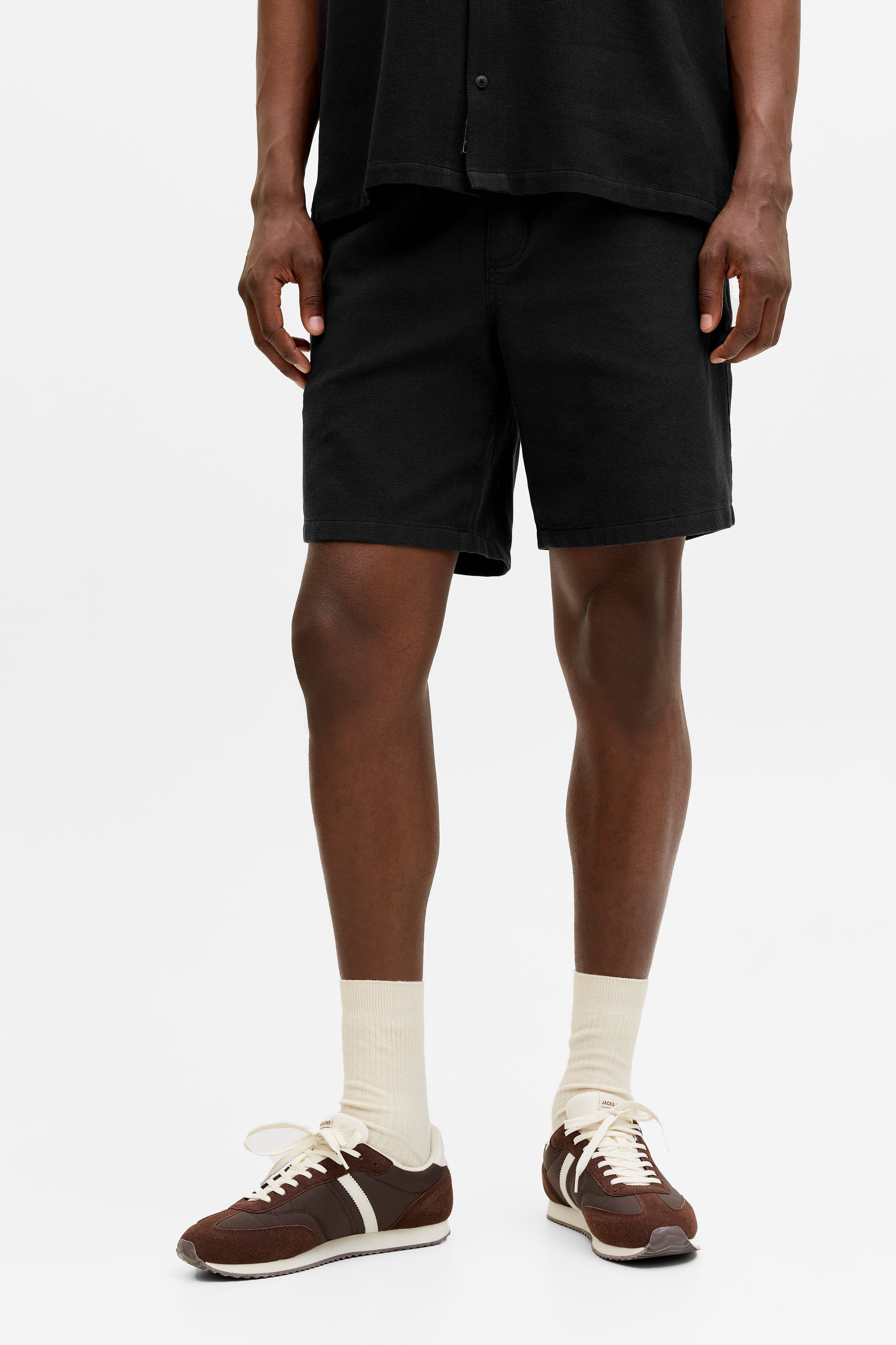 JPSTJAIDEN short gaufré - Black