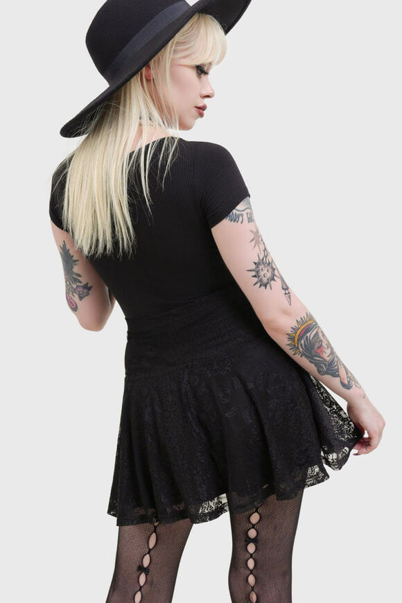 Howling Child mesh mini skirt - Black