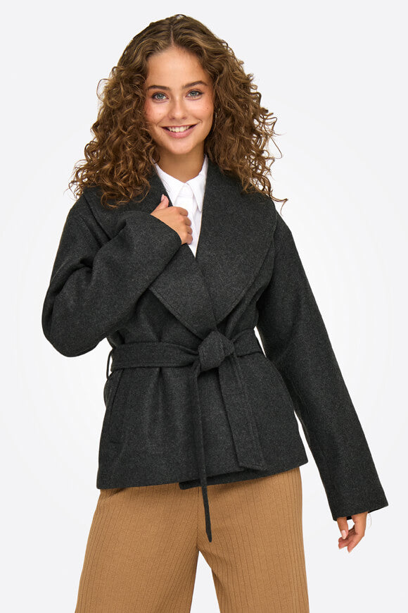 Augusta manteau court - Dark Grey Melange