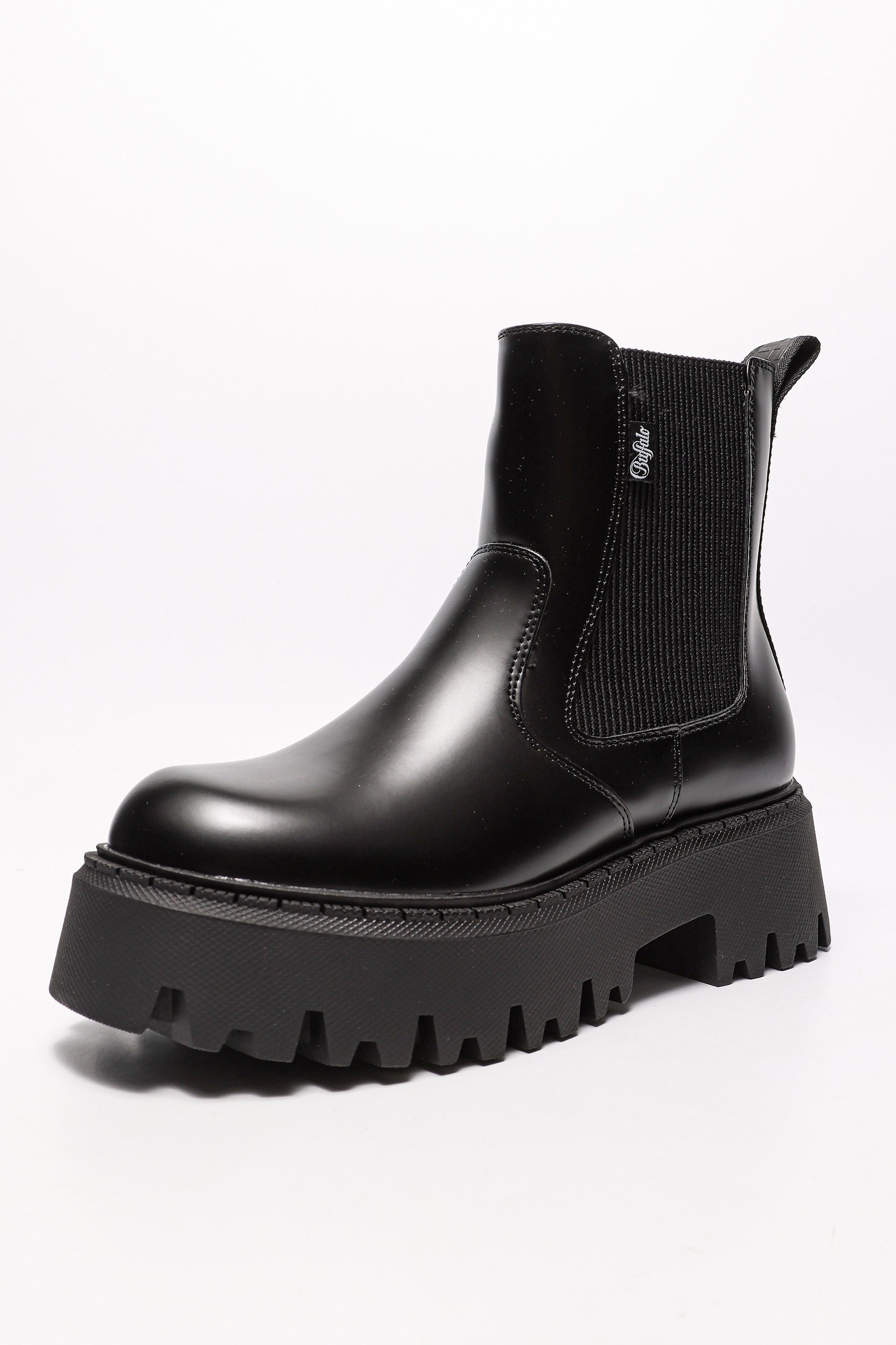 Vegan Aspen Plateau Chelsea Stiefelette - Black