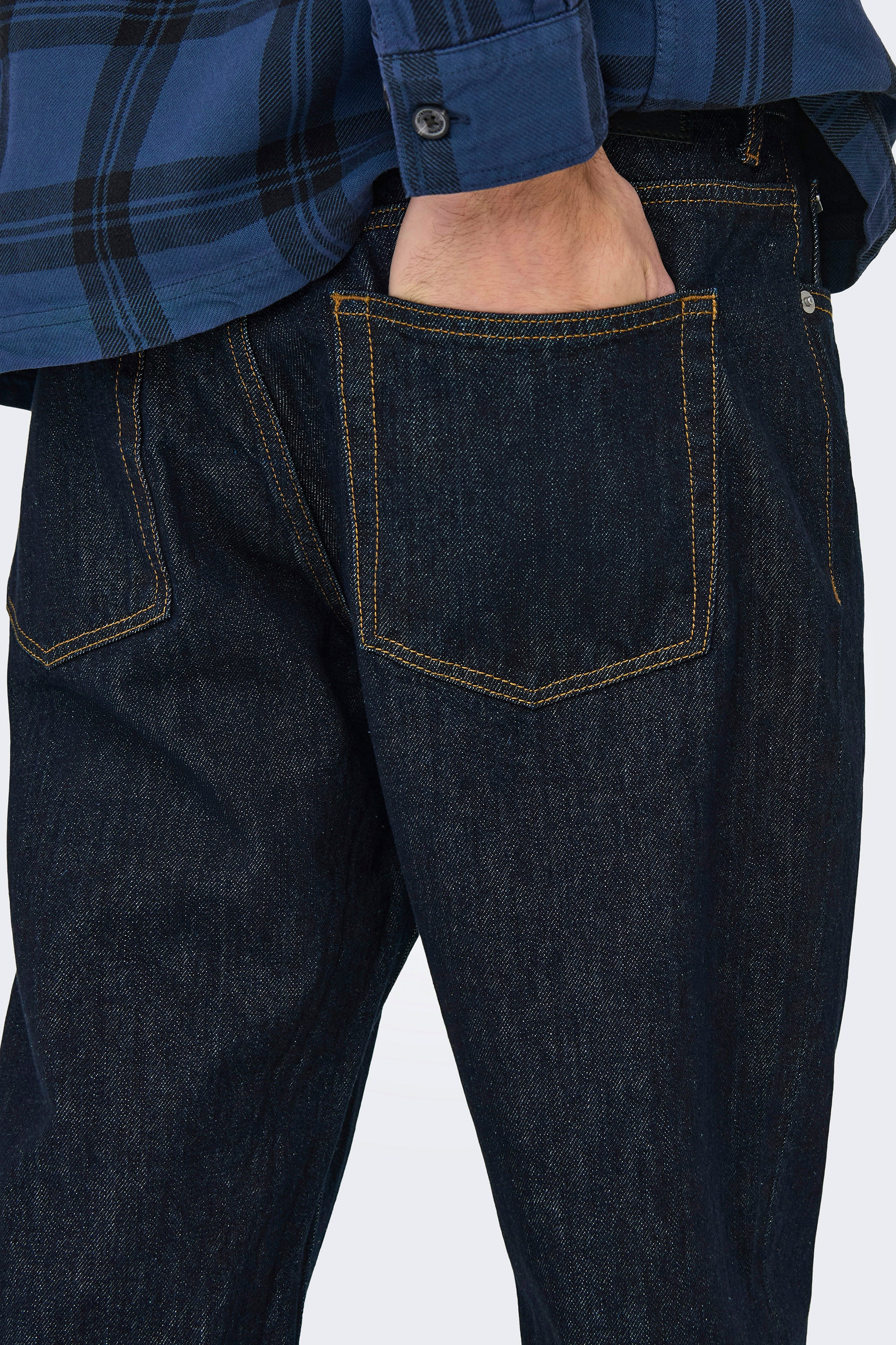 Edge jean straight fit L32 - Dark Blue Denim