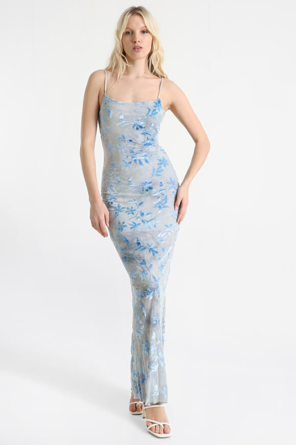 Maxi robe en maille - Bleu clair