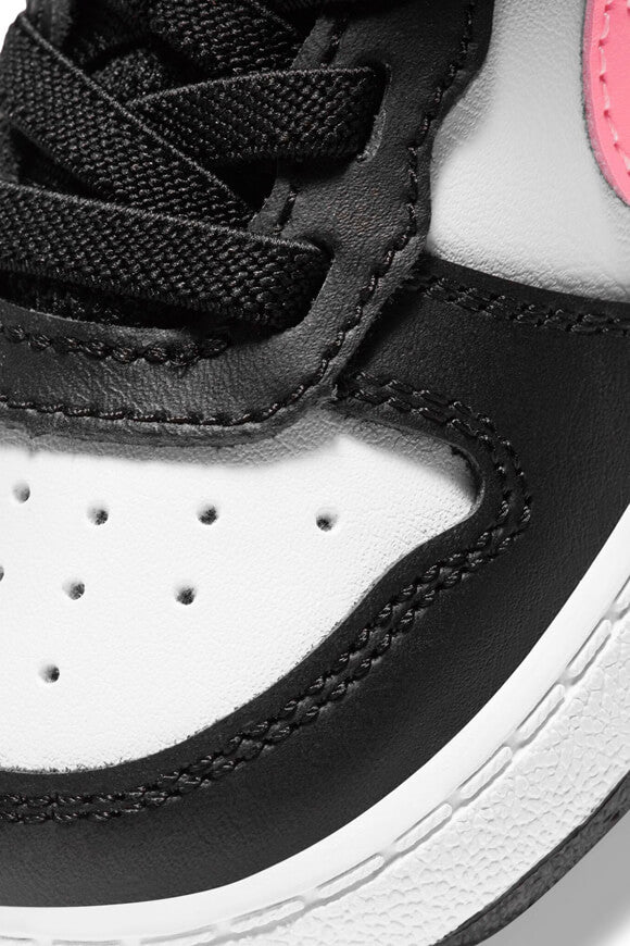 Baskets pour bébés Court Borough 2 - Noir + Sunset Pulse + Blanc