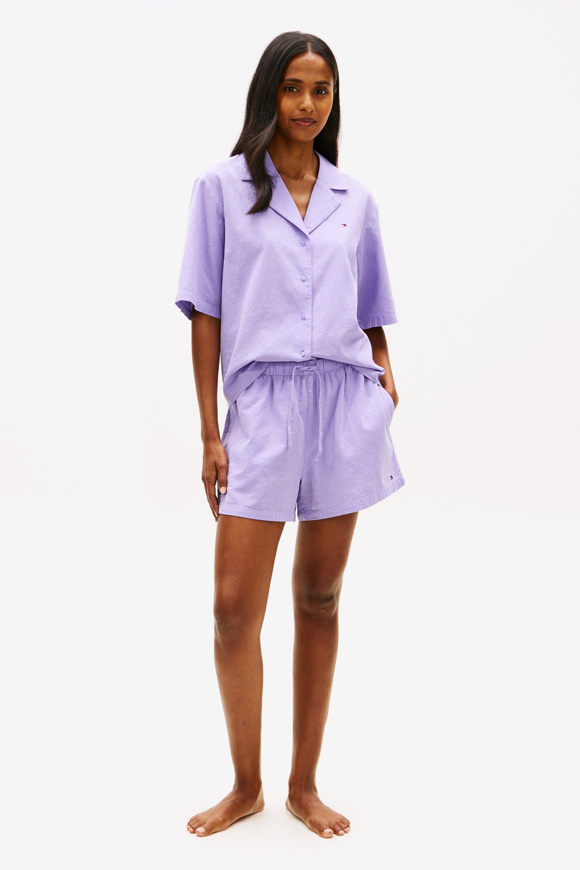 Leinenhemd - Purple Quartz