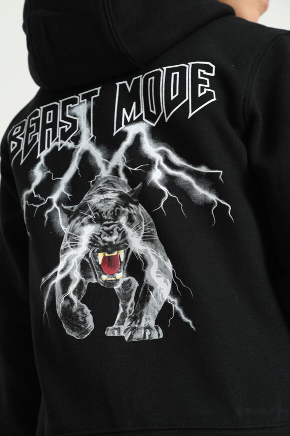 Sweat zippé à capuchon - Noir