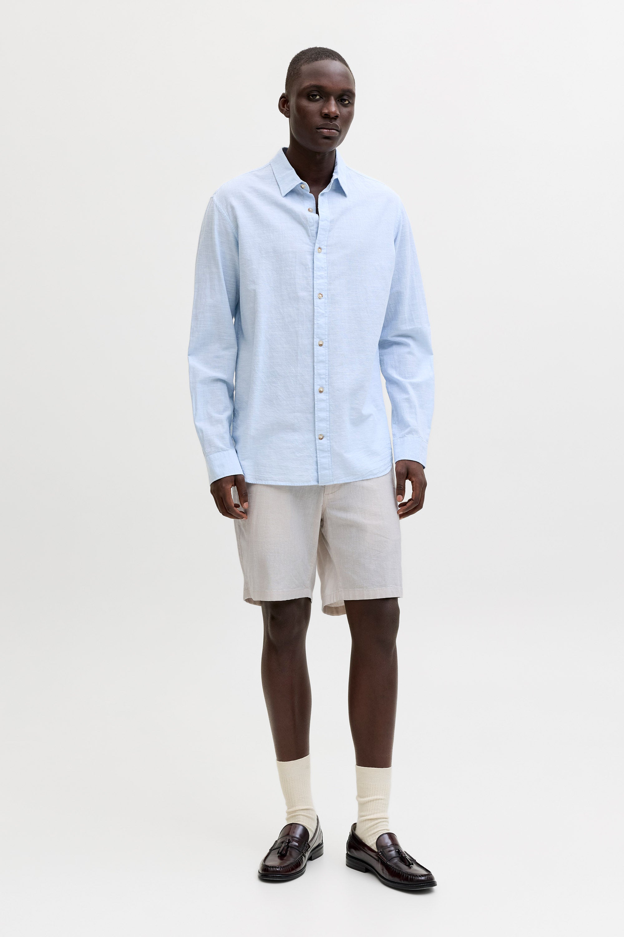 JPSTMARCO short chino en lin - String Melange