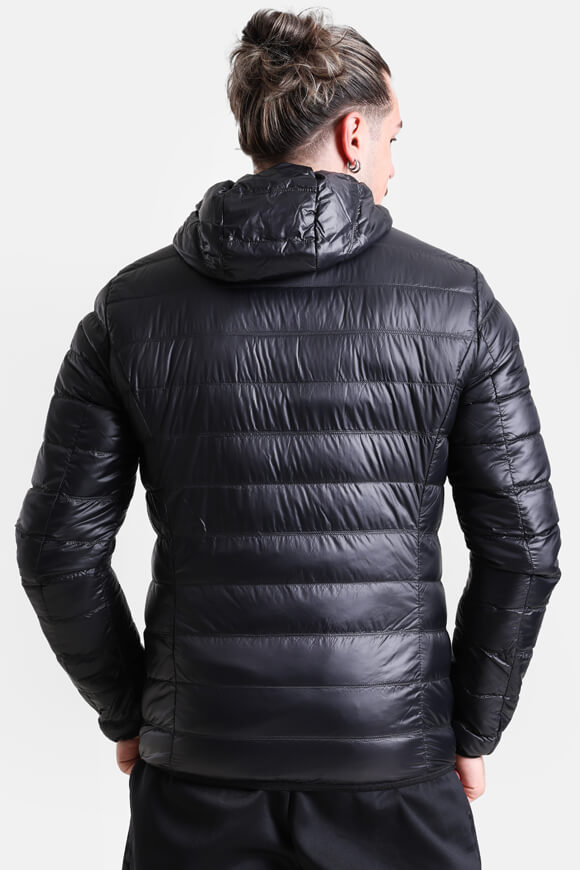 Leichte Puffer Daunenjacke - Black + White