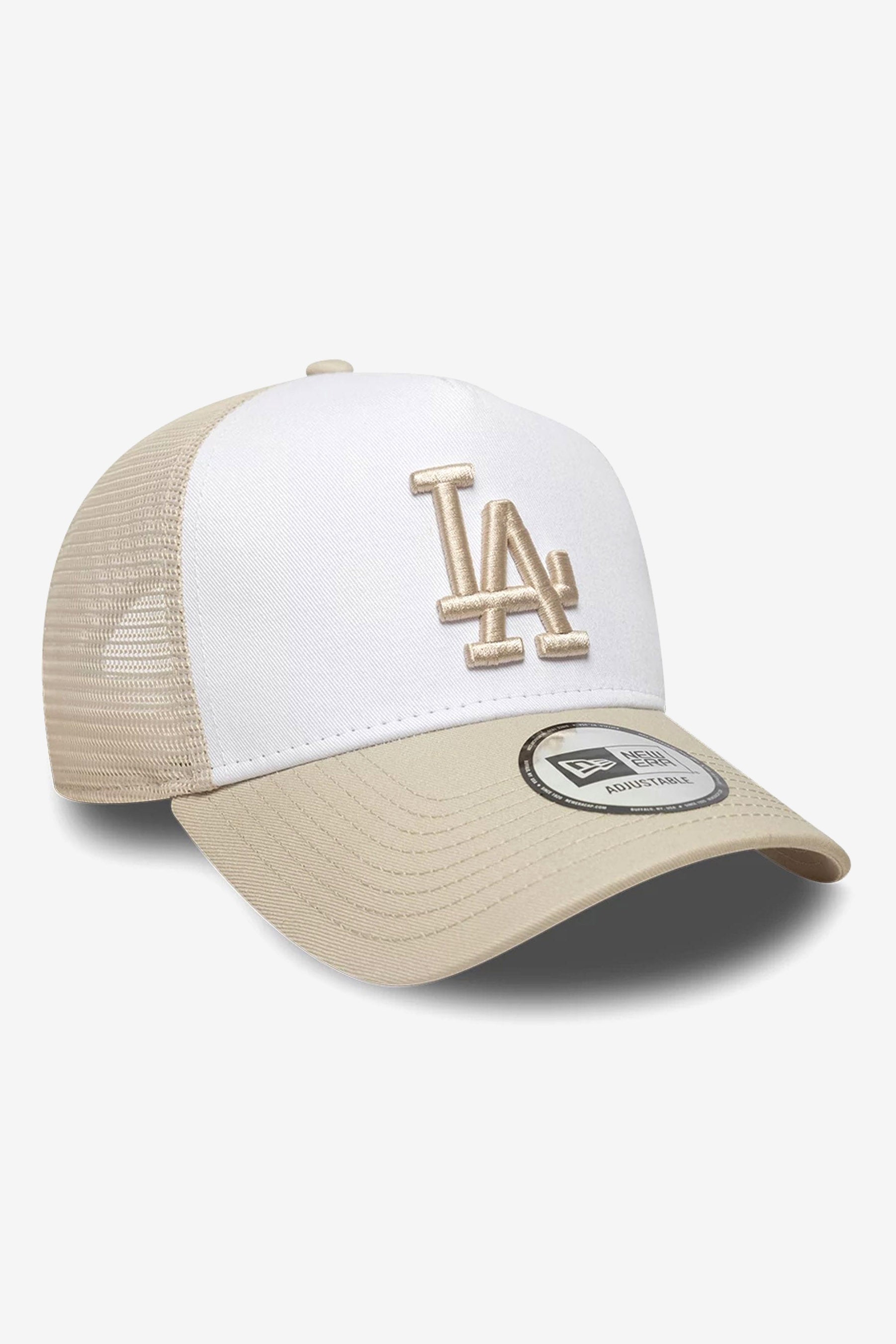 Casquette trucker / snapback - Light Beige + White