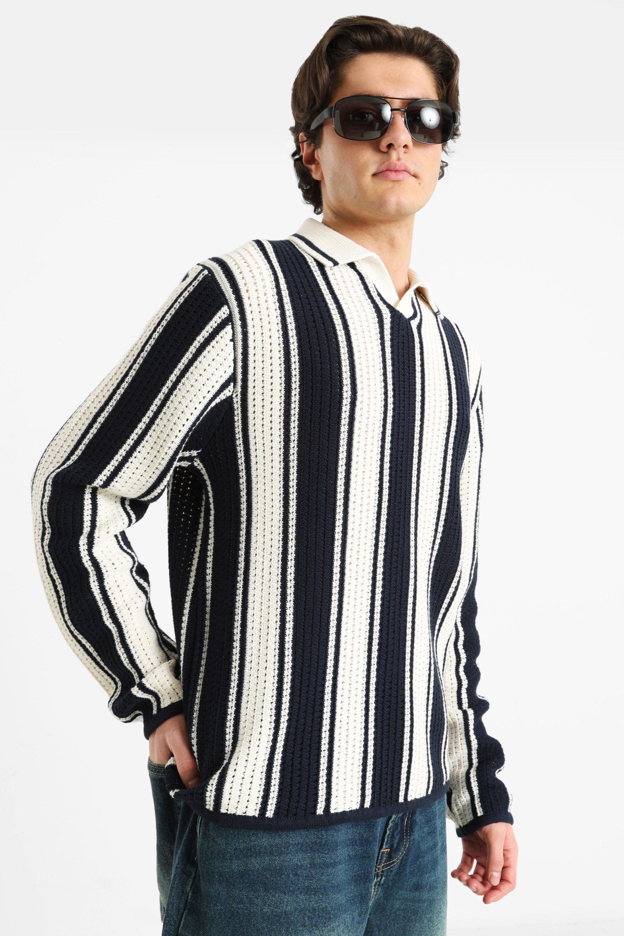 Strickpullover - Sky Captain + Sea Salt