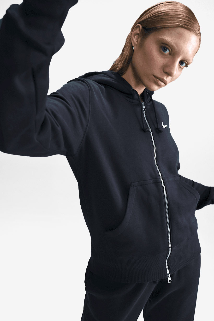 Phoenix Fleece Kapuzensweatjacke - Black