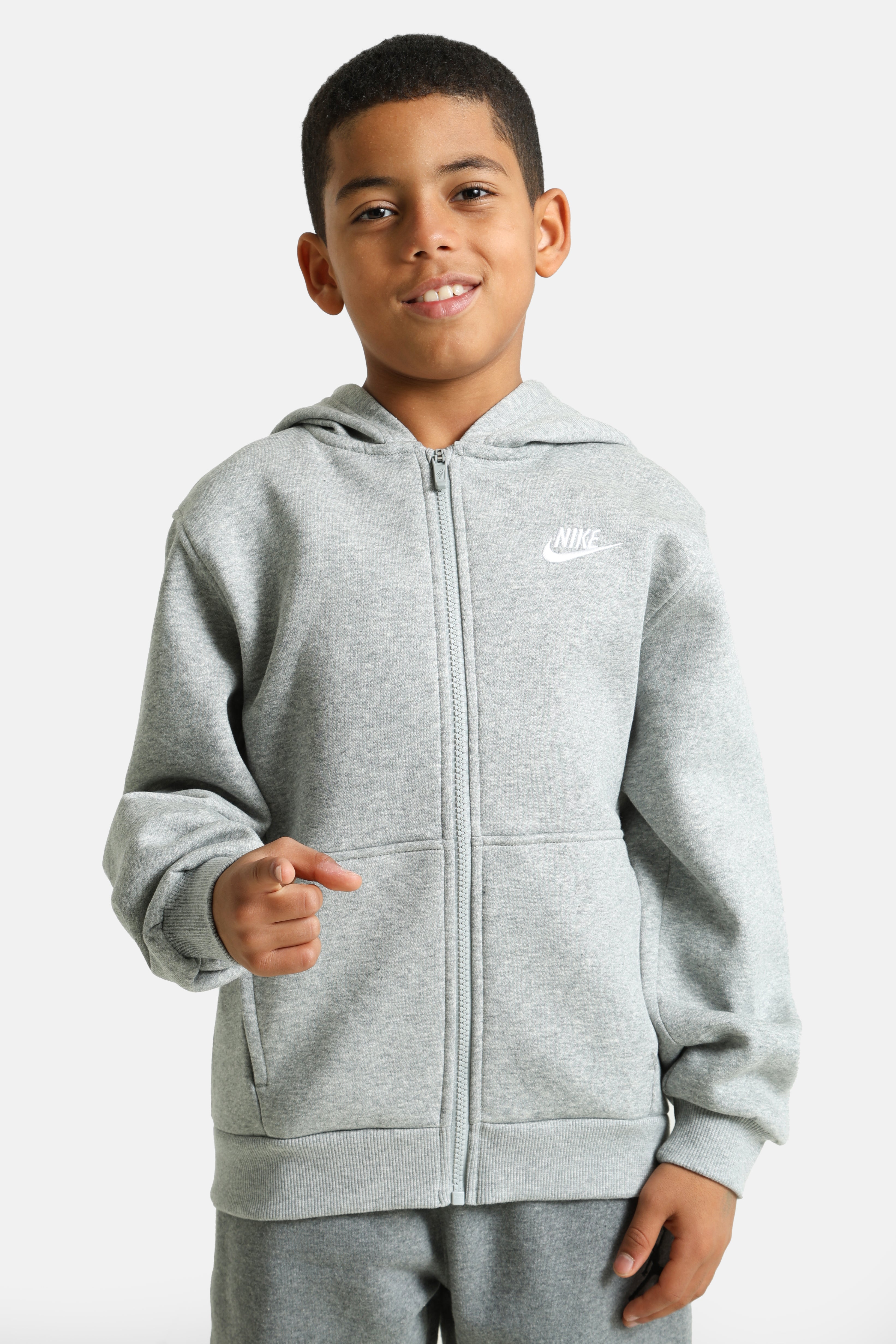 Sportswear Club Fleece Kapuzensweatjacke - Light Grey Heather