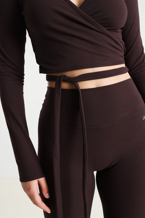 Crop long sleeve shirt - Dark brown