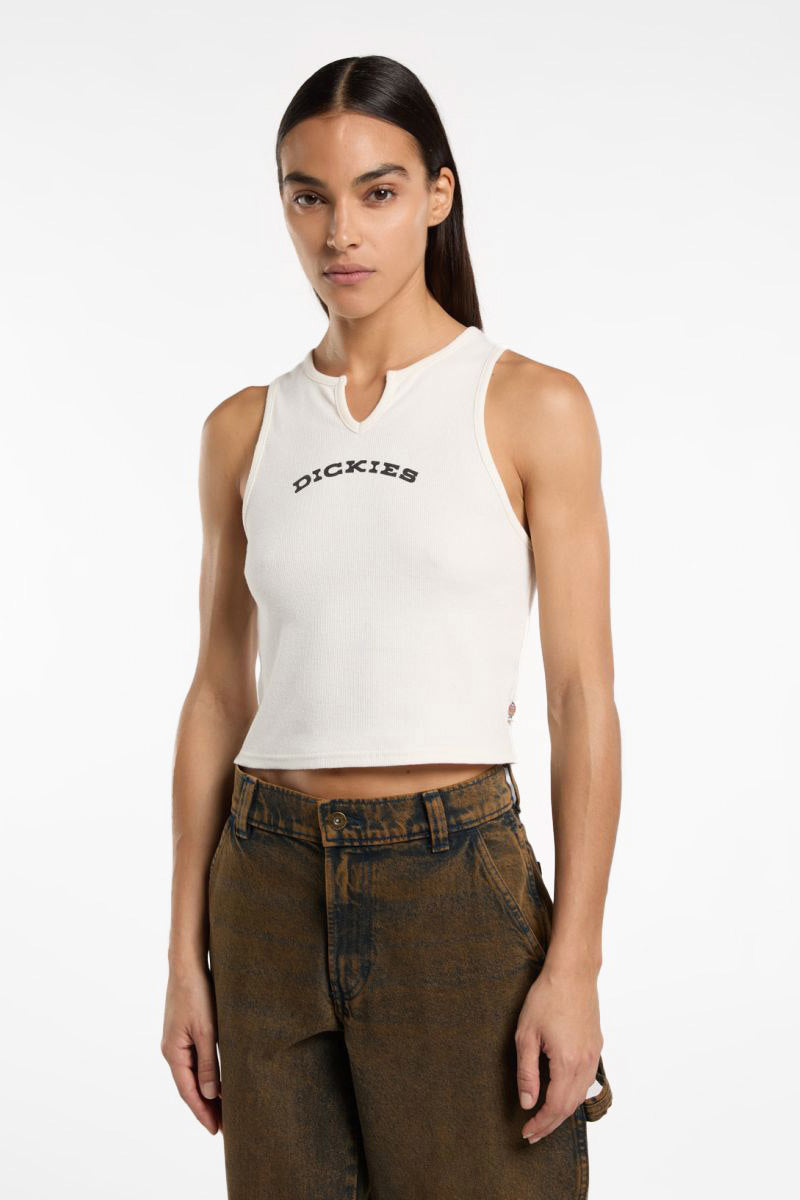 Geripptes Tanktop - Offwhite