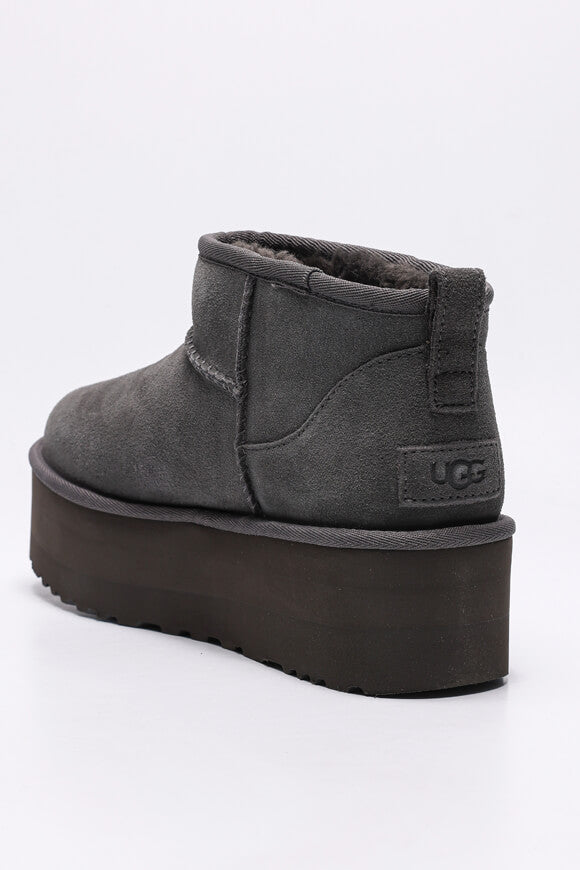 Classic Ultra Mini gefütterte Plateau Stiefelette - Charcoal